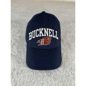 Under Armour‎ Bucknell Bison Blue Embroidered Spell Out Fitted Hat Sz S/M NCAA